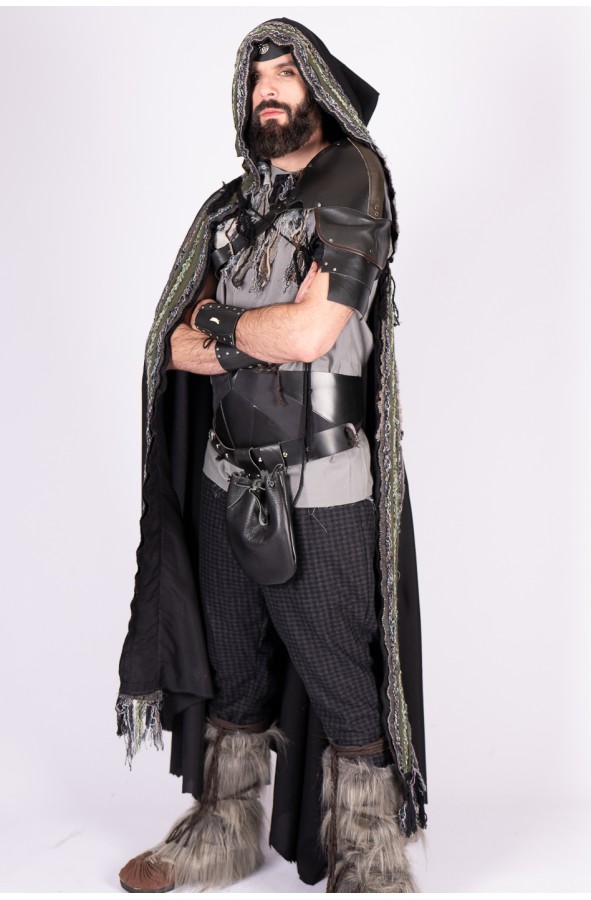 Bolso de cuero negro para cinturón –...