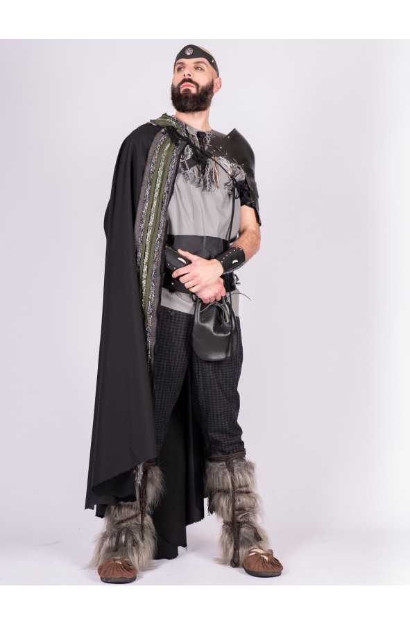 Viking or Celtic Hooded Cloak with...