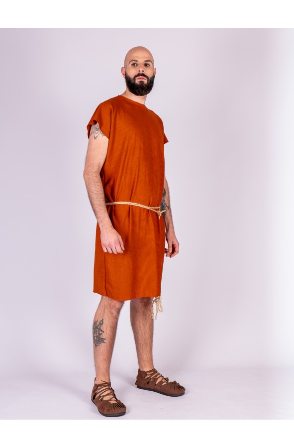 Medieval Short Tunic in Terracotta...