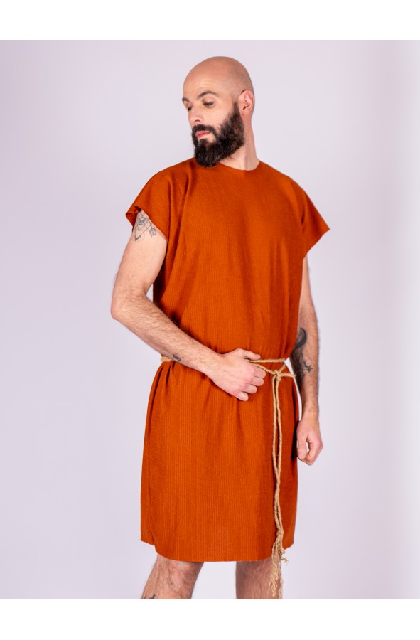 Roman Tunic in Terracotta Color with...