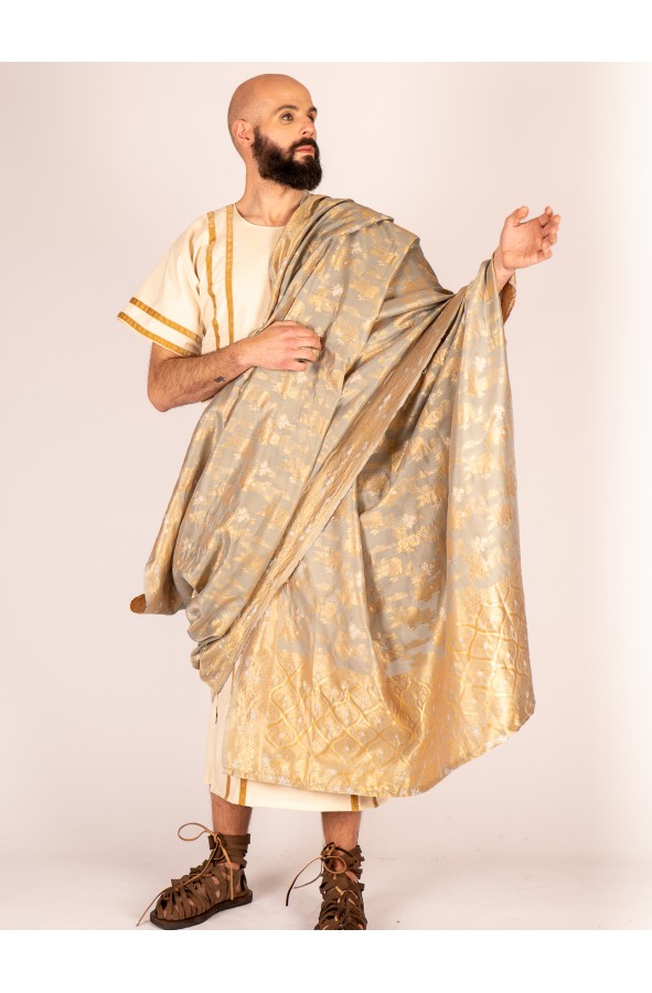 Roman Emperor Outfit with Golden Toga