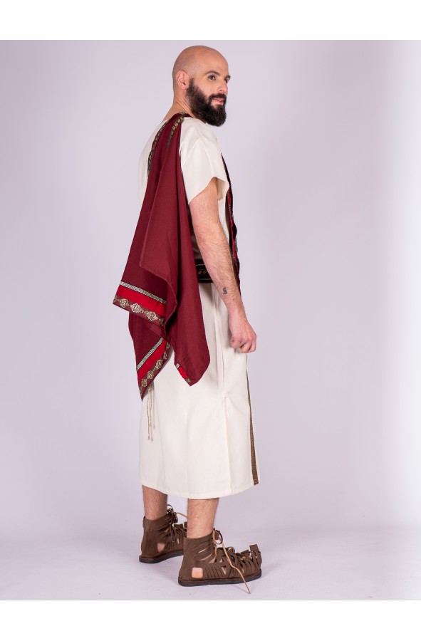 Roman Tunic with Gold-Decorated Toga