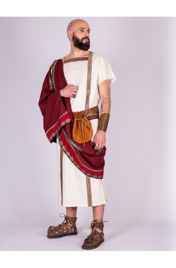 Túnica romana con toga decorada en...