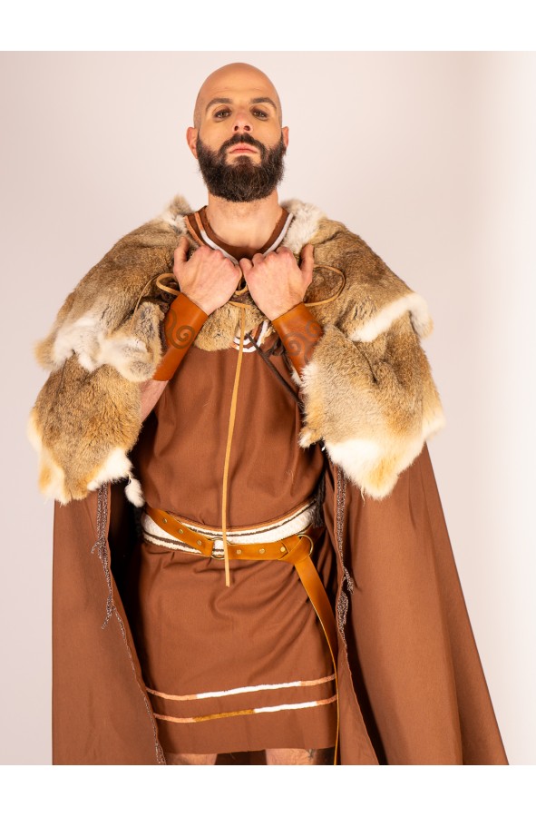 Túnica celta vikinga con cinturón de...