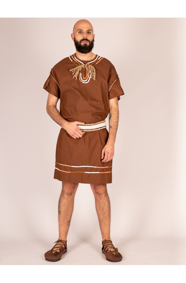 Túnica celta vikinga con cinturón de...