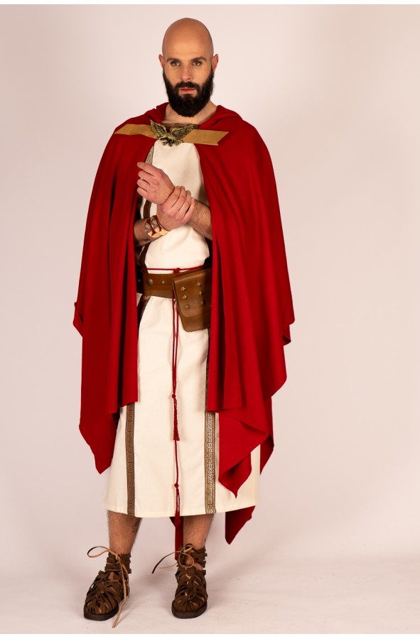 Roman red cloak with golden eagle...