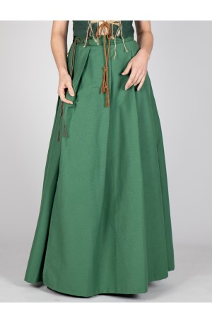 Green Medieval Cotton Skirt...