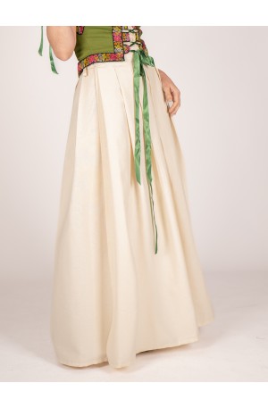 Medieval cream pleated...