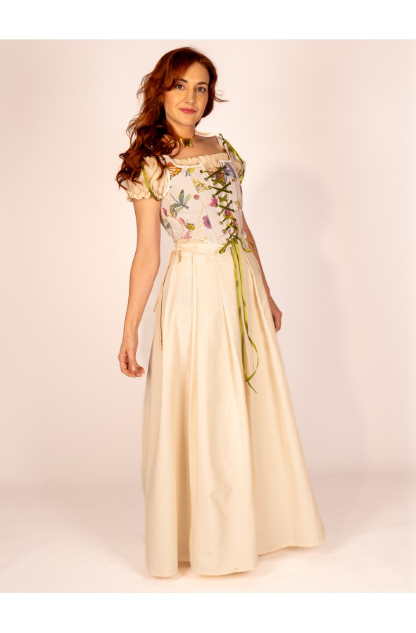 Corset floral de Yutecrea con lazos y...