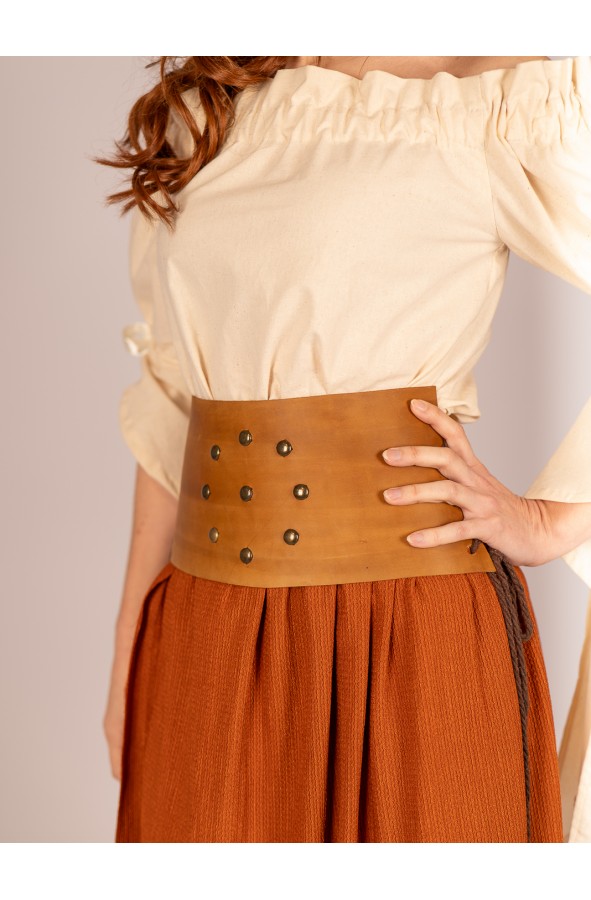 Medieval leather bodice with studs...