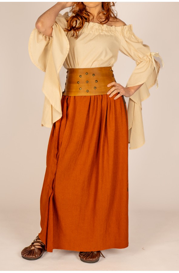 Corpiño medieval de cuero con...