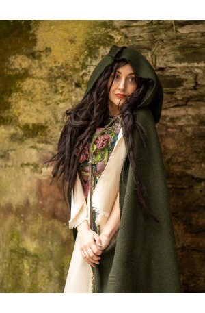 Capa medieval verde con...