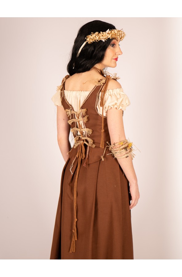 Rustic Brown Medieval bodice