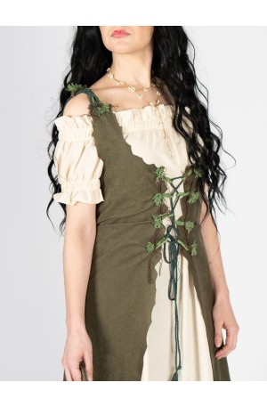 Chaleco largo de antelina...