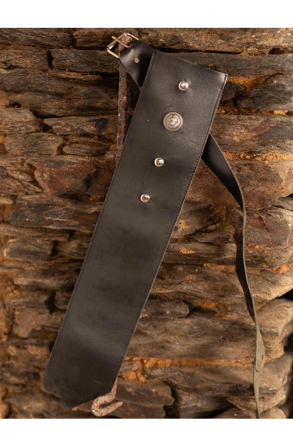 Leather belt with holder for a Roman...