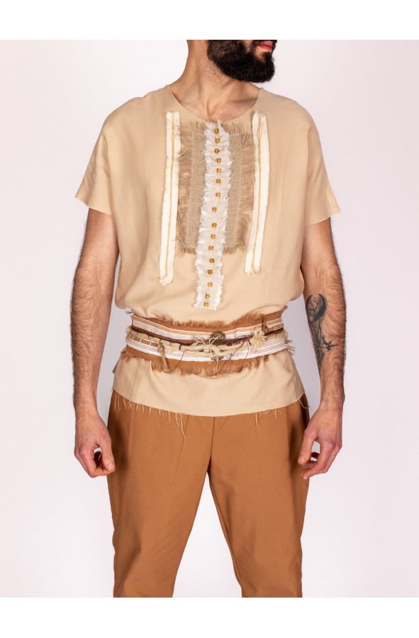Traje Medieval rústico campesino con...