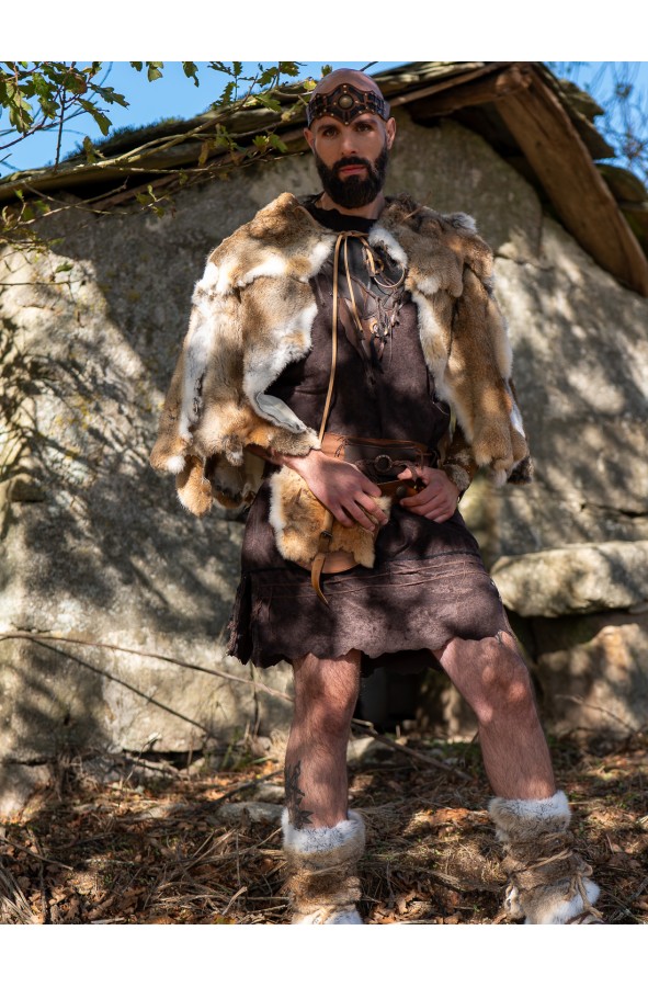 Men's Rabbit Fur Cloak for Celtic and...