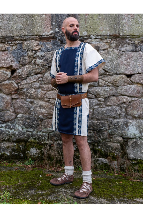 Roman blue and white tunic with...