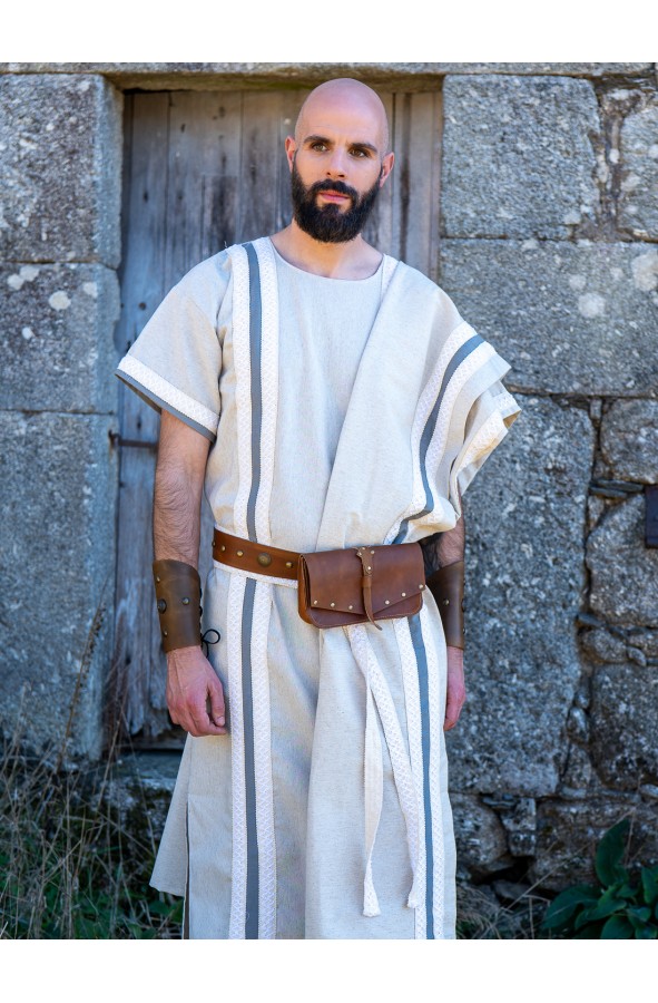 Túnica romana larga en mezcla de...