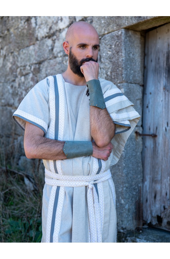 Roman bracers in genuine leather with...