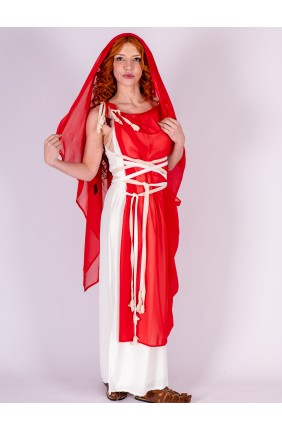 White Roman Two-Piece Dress...