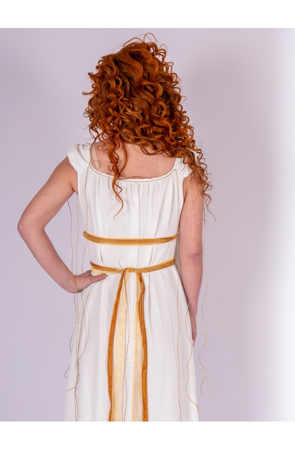 Vestido romano en color blanco con...