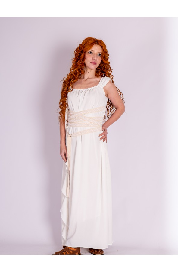 White Roman Dress  Belt