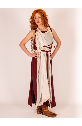 Vestido romano con manto...