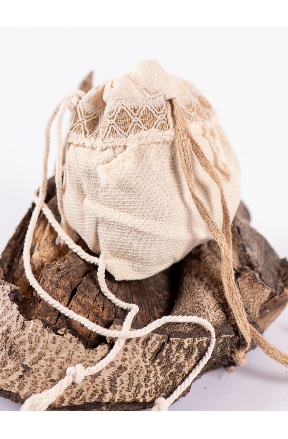 Rustic Cream Bag with Celtic Viking...