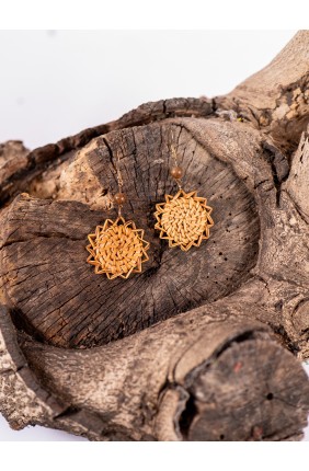 Pendientes trenzados Flor...