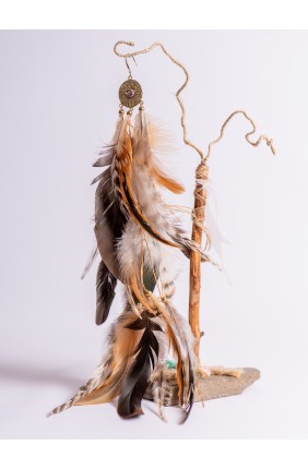 Pendiente único de plumas...