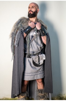 Grey Cloak with Long Vegan...
